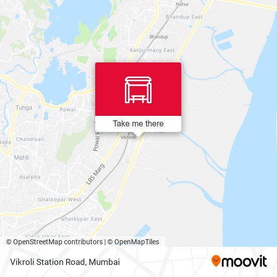 Vikroli Station Road map