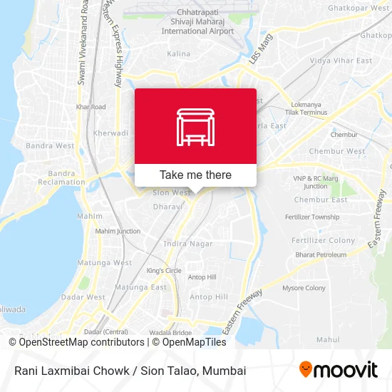 Rani Laxmibai Chowk / Sion Talao map