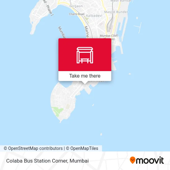 Colaba Bus Station Corner map
