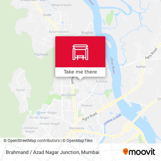 Brahmand / Azad Nagar Junction map