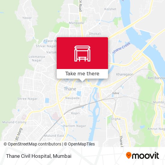 Thane Civil Hospital map