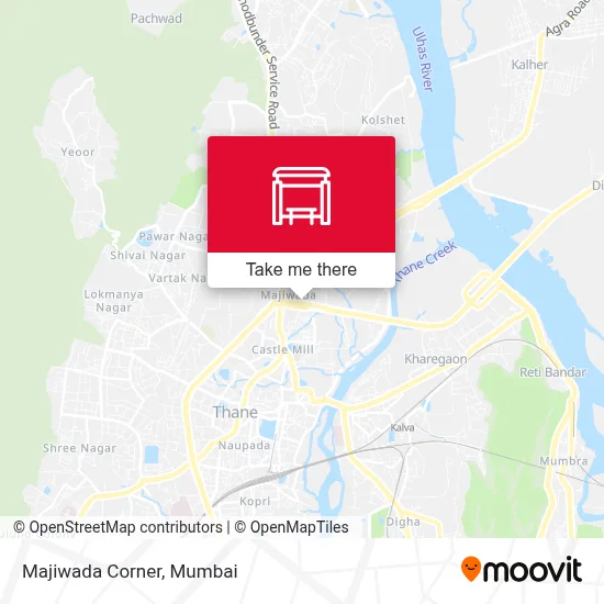 Majiwada Corner map