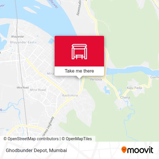 Ghodbunder Depot map