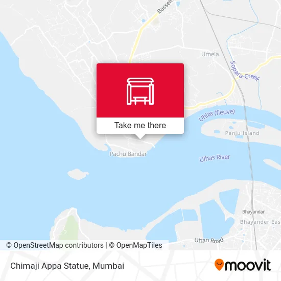 Chimaji Appa Statue map