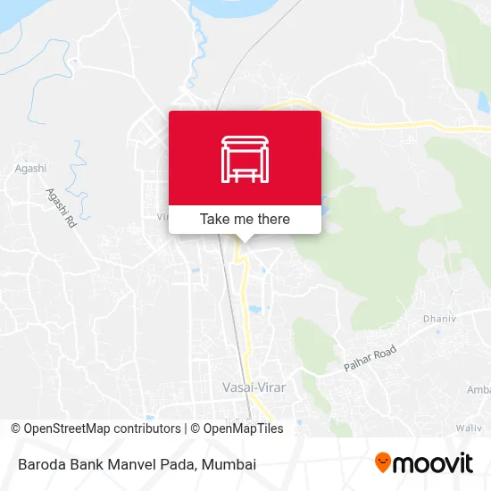 Baroda Bank Manvel Pada map