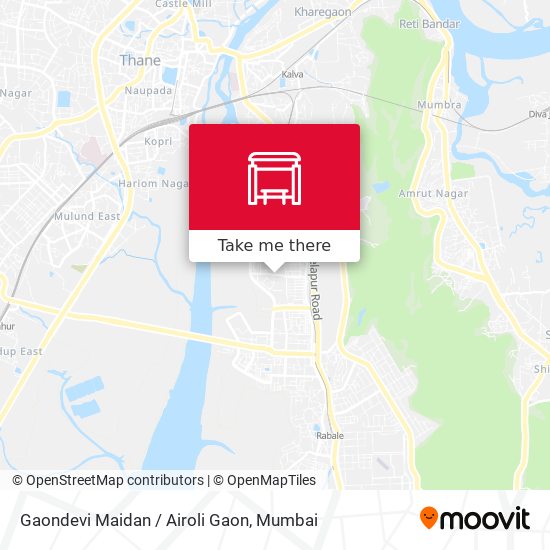 Gaondevi Maidan / Airoli Gaon map