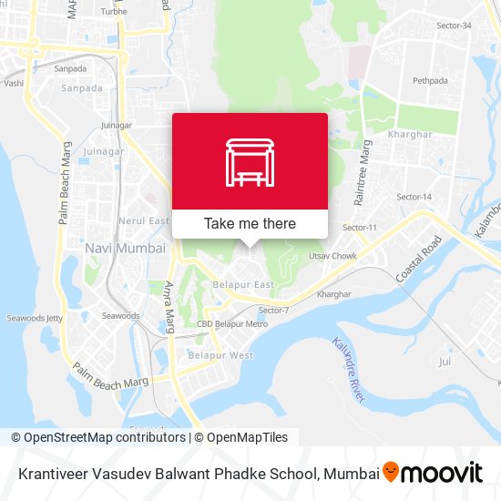 Krantiveer Vasudev Balwant Phadke School map