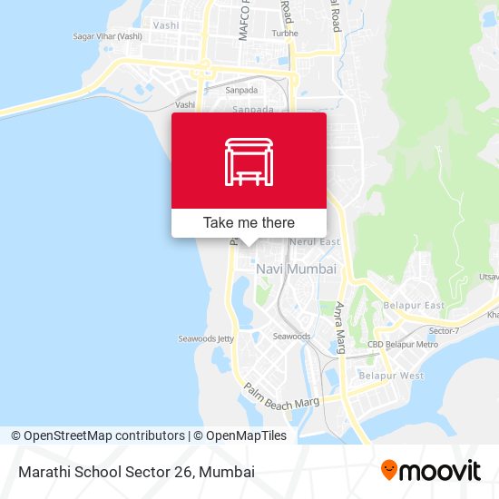 Marathi School Sector 26 map