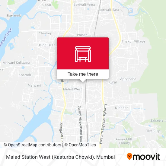 Malad Station W (Kasturba Chowki) map