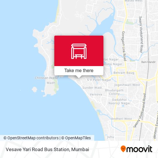 Vesave Yari Road Bus Station map