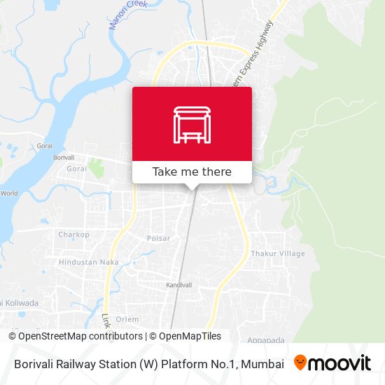 Borivali Railway Station (W) Platform No.1 map