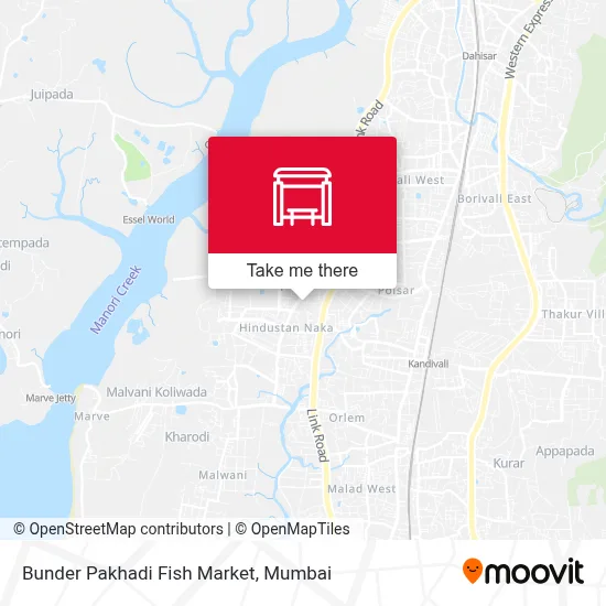 Bunder Pakhadi Fish Market map