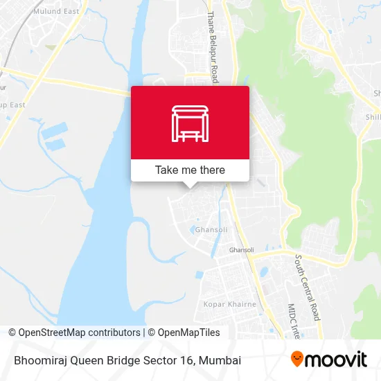 Bhoomiraj Queen Bridge Sector 16 map