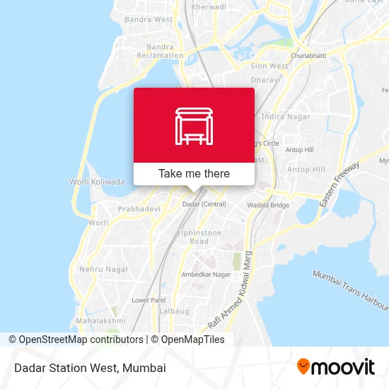 Dadar Station (W) map