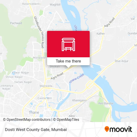 Dosti West County Gate map
