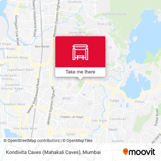 Kondivita Caves (Mahakali Caves) map