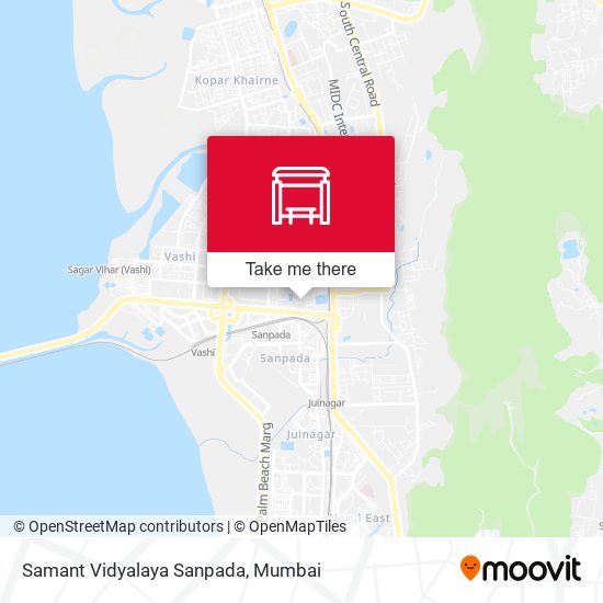 Samant Vidyalaya Sanpada map