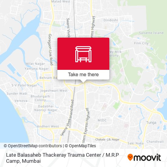 Late Balasaheb Thackeray Trauma Center / M.R.P Camp map