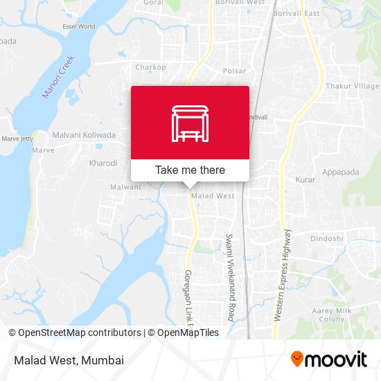 Malad West map