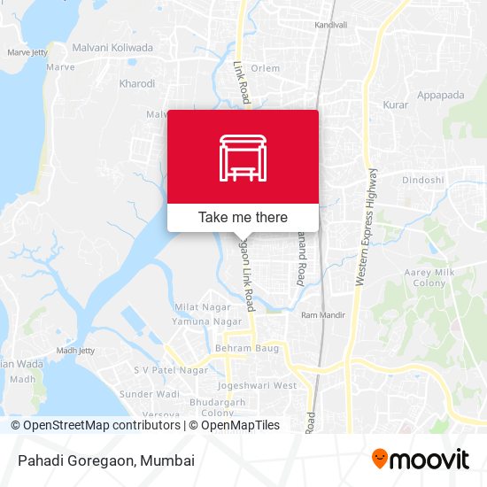 Pahadi Goregaon map