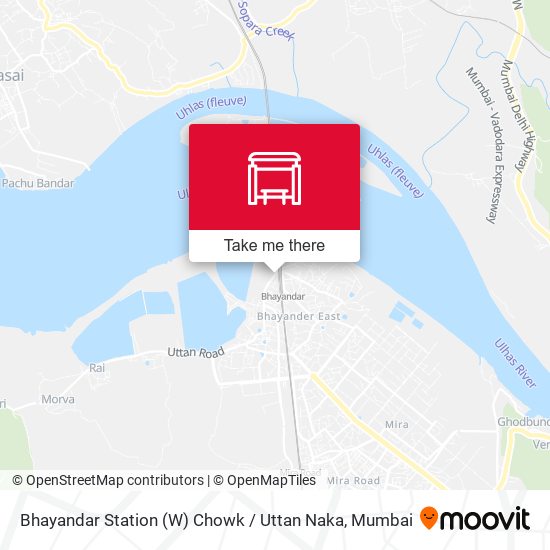 Bhayandar Station (W) Chowk / Uttan Naka map