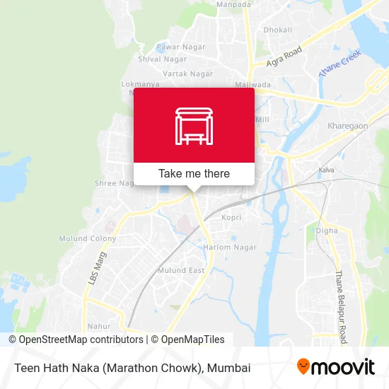 Teen Hath Naka (Marathon Chowk) map