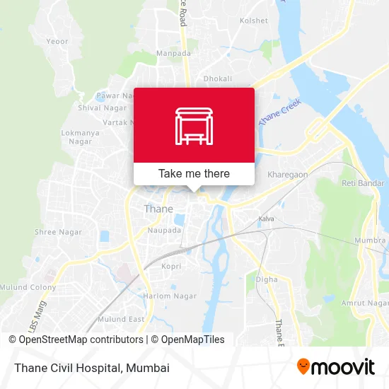 Thane Civil Hospital map