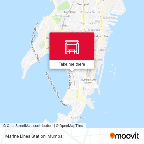 Marine Lines Station map