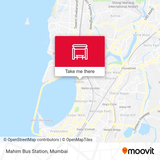 Mahim Bus Station map