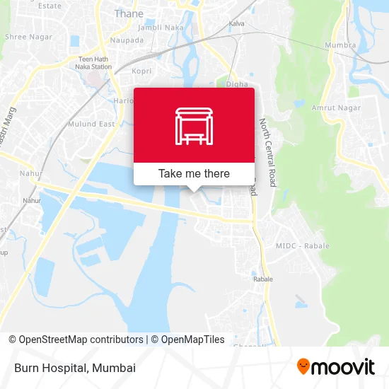 Burn Hospital map