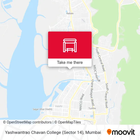 Yashwantrao Chavan College (Sector No.14) map