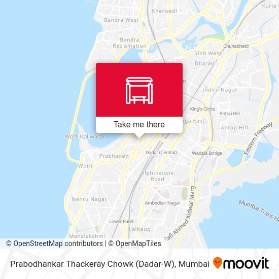 Prabodhankar Thackeray Chowk (Dadar-W) map