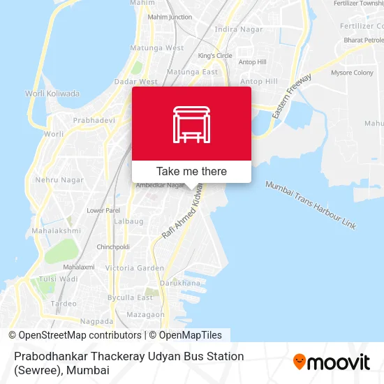 Prabodhankar Thackeray Udyan Bus Station (Sewree) map