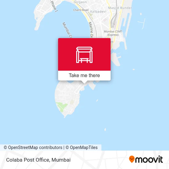 Colaba Post Office map