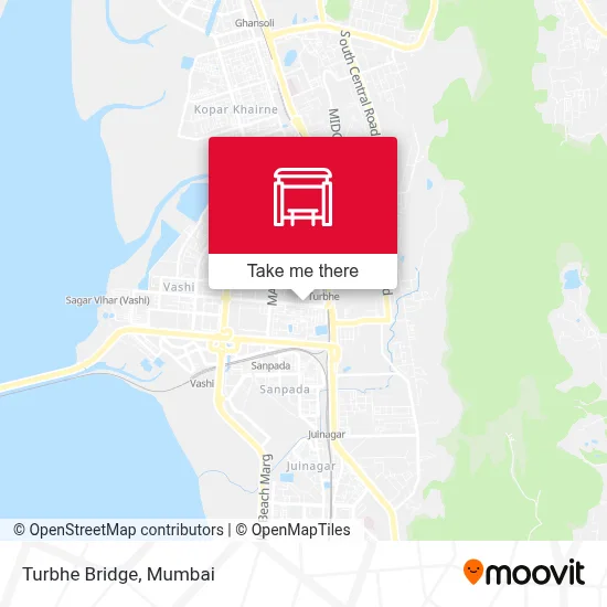 Turbhe Bridge map