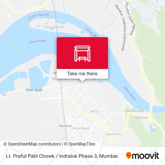 Lt. Praful Patil Chowk / Indralok Phase 3 map
