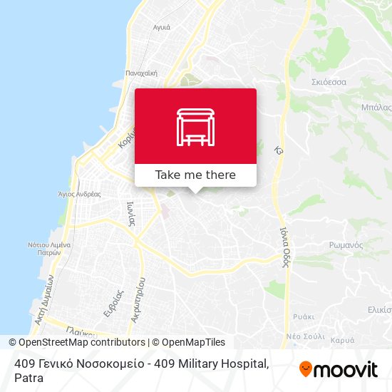 409 Γενικό Νοσοκομείο - 409 Military Hospital map