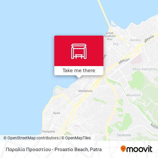 Παραλία Προαστίου - Proastio Beach map