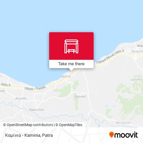 Καμίνια - Kaminia map