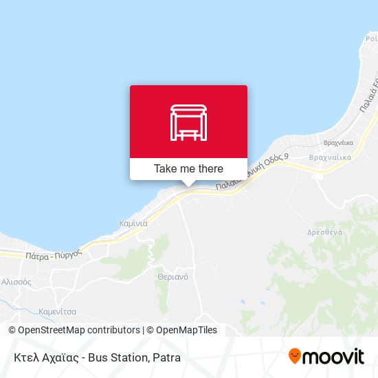 Κτελ Αχαϊας - Bus Station map