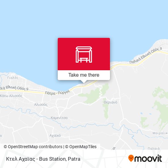 Κτελ Αχαϊας - Bus Station map