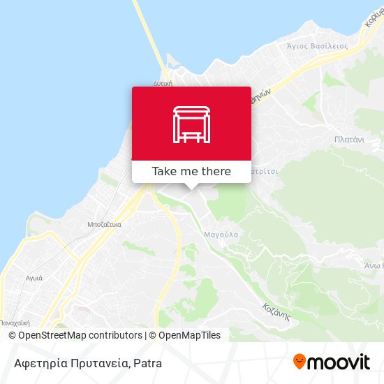 Αφετηρία Πρυτανεία map