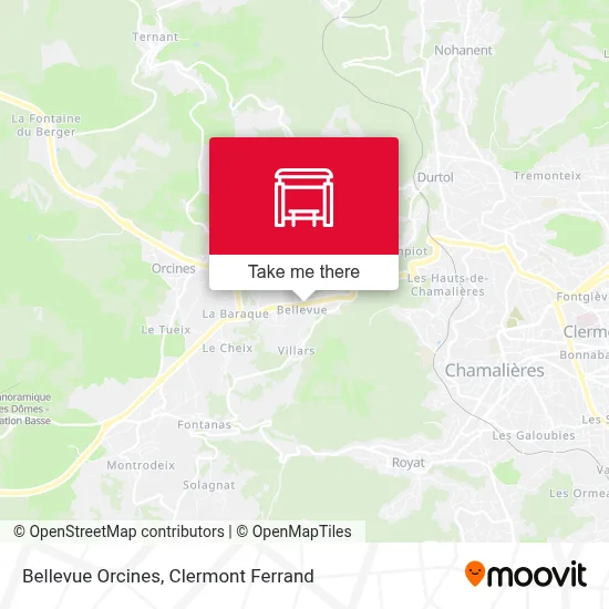Bellevue Orcines map