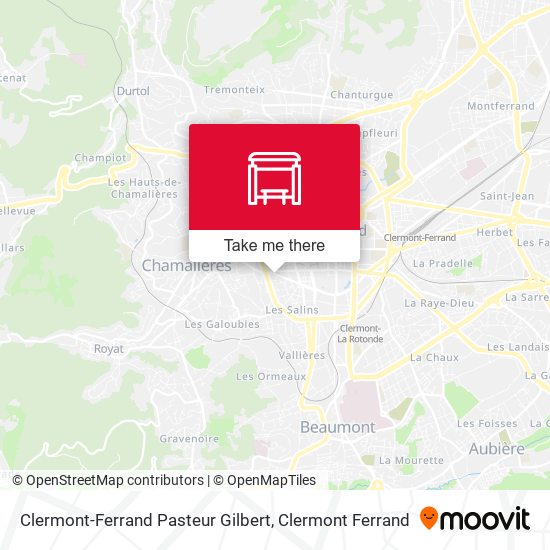 Clermont-Ferrand Pasteur Gilbert map