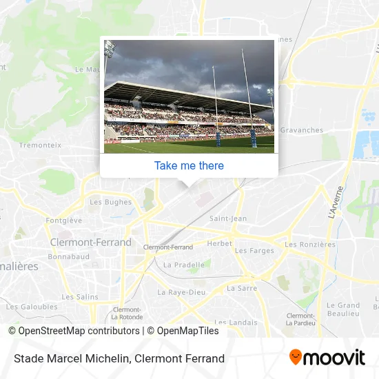 Stade Marcel Michelin map