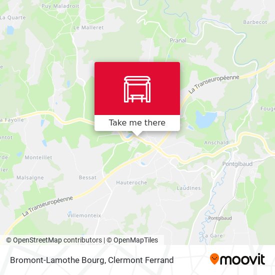 Bromont-Lamothe Bourg map