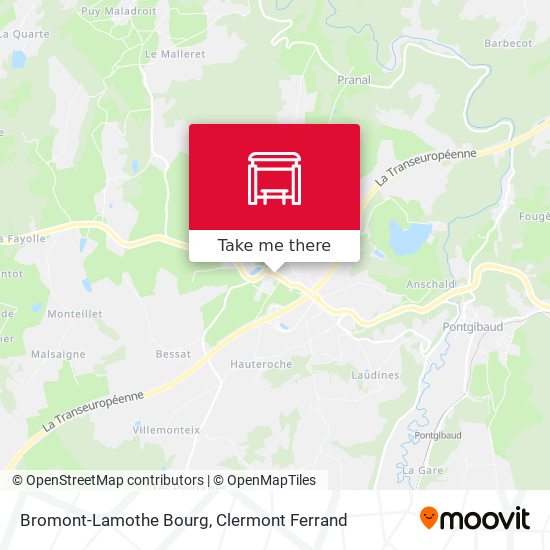 Bromont-Lamothe Bourg map