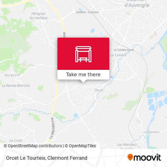 Orcet Le Tourteix map