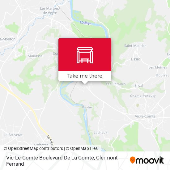 Mapa Vic-Le-Comte Boulevard De La Comté