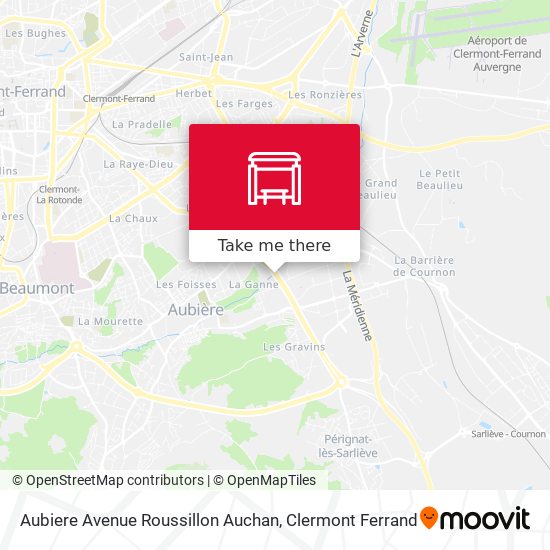 Aubiere Avenue Roussillon Auchan map